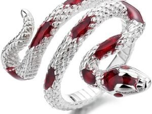 Snake Ring for Men Women, Animal Punk Rock Snake Enamel Glue Glazed Geometric Temperament Adjustable Opening Ring Gothic Costumes Vintage Jewelry For Men