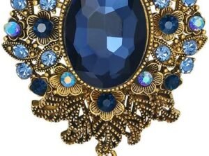 Vintage Teardrop Diamond Brooch Pin for Women Men Crystal Elegant Flower Badge Brooches Lapel Pins Scarf Clip Boutonniere Corsage for Clothes Dress Hats Bags Accessory