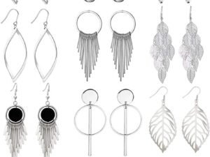 12 Pairs Drop Dangle Earrings boho Fashion Jewelry Vintage Statement Boho Bohemian Earrings Set for Women