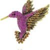 Bird Hummingbird Brooch for Women - Elegant Vintage Hummingbird Rhinestone Bird Pin Jewelry for Women