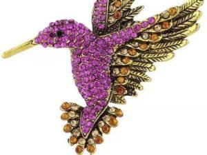 Bird Hummingbird Brooch for Women - Elegant Vintage Hummingbird Rhinestone Bird Pin Jewelry for Women