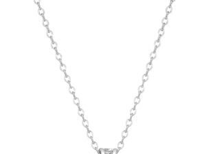Sterling Silver Round Cut Birthstone Pendant Necklace 18" (previously Collection)