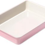 Nonstick Carbon Steel Bakeware Collection, 13-Inch x 9-Inch Multipurpose Pan, Dishwasher Safe, Made without PFOA and PFAS, Pink Cream Two-Tone