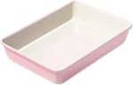 Nonstick Carbon Steel Bakeware Collection, 13-Inch x 9-Inch Multipurpose Pan, Dishwasher Safe, Made without PFOA and PFAS, Pink Cream Two-Tone