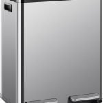 Kitchen Trash Can, 2×8-Gallon Garbage Can with Lid, Stainless Steel Trash Bin with 2 Removable Inner Buckets, Soft-Close Foot Pedal, Fingerprint-Resistant for Kitchen Home Office
