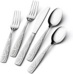 20PCS Silverware Set Service for 4,Premium Stainless Steel Cutlery Set, Mirror Polished Flatware Sets,Modern Kitchen Eating Utensils Set Include Spoons Forks Knives