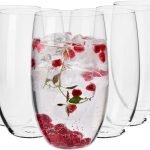 Water Juice Drinking Glasses, Set of 6 Pieces, 17.2 oz, Blended Collection, Everyday Drinking Glasses, Multipurpose, Dishwasher Safe, Made in Europe