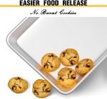 Commercial Quality Baking Sheet Pan Set, Natural Aluminum Cookie Sheet,  Warp Resistant Baker's Half Sheet Pan, Large Thick Cookie Tray Pans for Baking, Roasting(2 Pack, 18X13In) - Image 2