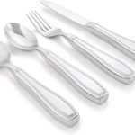 Weighted 7 oz Eating Utensils by , 4pc Stainless Steel Knife Fork Spoon Set for Tremors