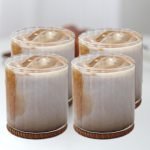 4 Pcs Drinking Glasses Iced Glass Coffee Cups 12 OZ 350 ML Clear Thick Water Glass  Glassware for Coffee Bar Water Tumbler for Beer, Cocktail, Whiskey, Juice, Dishwasher Safe
