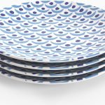 Melamine Dinner Plates - Set of 4 |  Collection | Durable Stoneware-like Quality, Dishwasher Safe, Perfect for Indoor and Outdoor Use