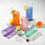 Old Fashioned Whiskey Glasses, Drinking Glasses,  Decor, Glass Cups, Water Glasses, Cocktail Glasses - Jax Collection, 12oz, Pink, Set of 4 - Image 2